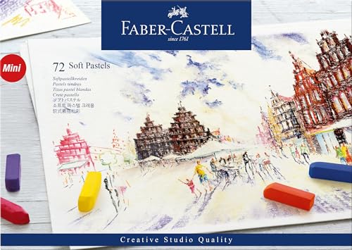 Faber-Castell Soft Pastels, 70 Colors, 72-Piece Set, Paper Box, 128272 [Official Japanese Product]
