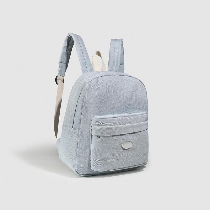 Ins Style Simple Backpack for Women Japanese and Korean Casual Versatile Small Schoolbag Commuter Cloth Backpack