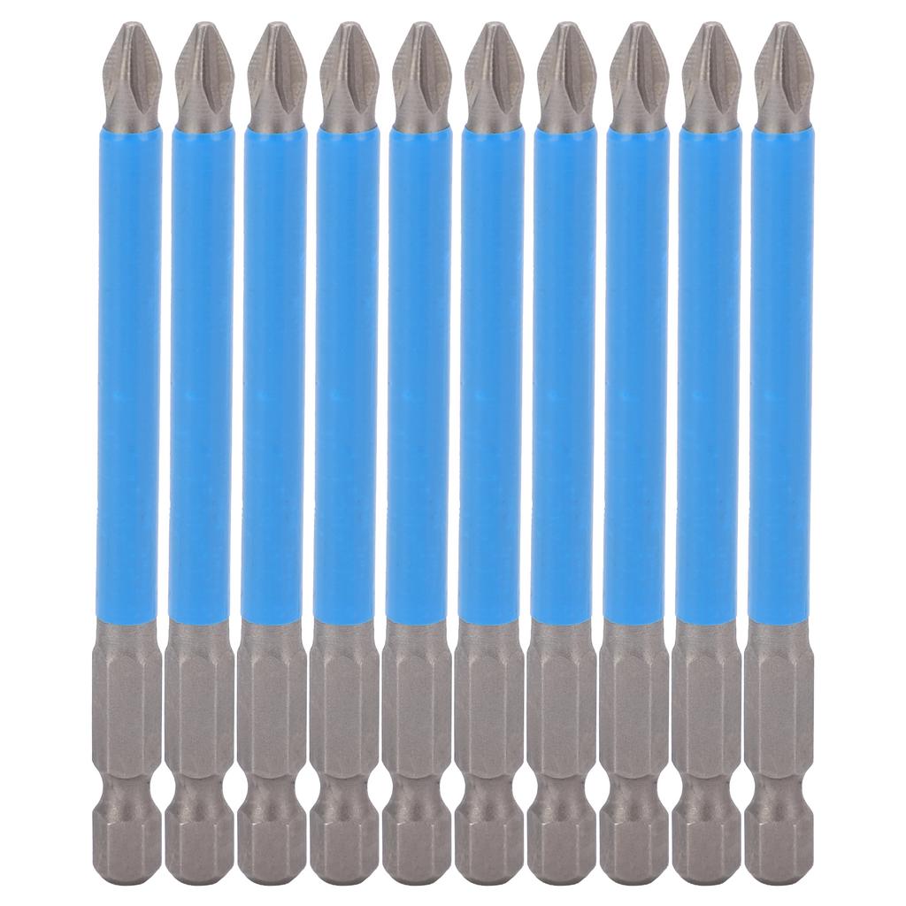 10Pcs Cross Screwdriver Bits 90mm PH2 NonSlip Magnetic Electric Drill Bits Accessory