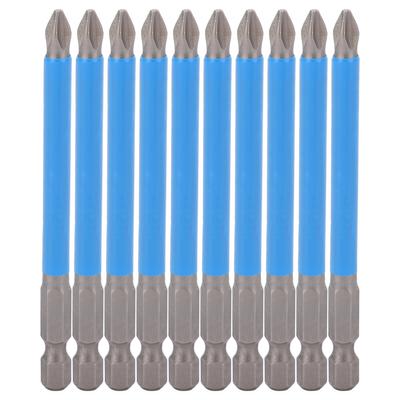 10 ks Krížové skrutkovacie bity 90 mm PH2 Protišmykové Magnetické Príslušenstvo k vrtákom