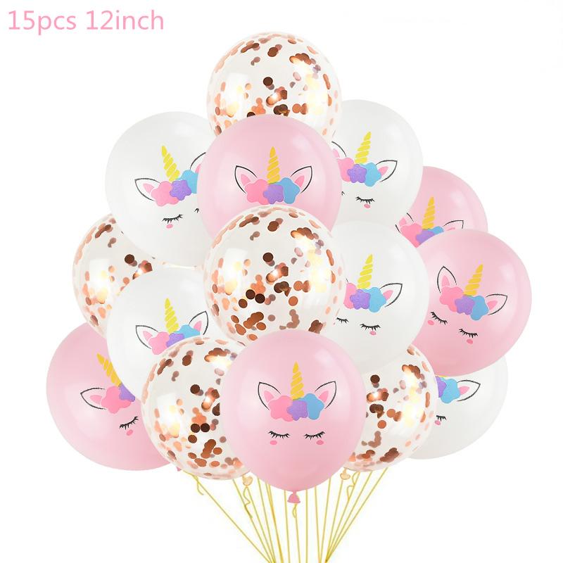 1 Set Einhorn Partyballons Geburtstagsballon Einhorn Dekoration Latex Konfetti Ballon Geburtstagsfeier Dekoration Ballons Kinder