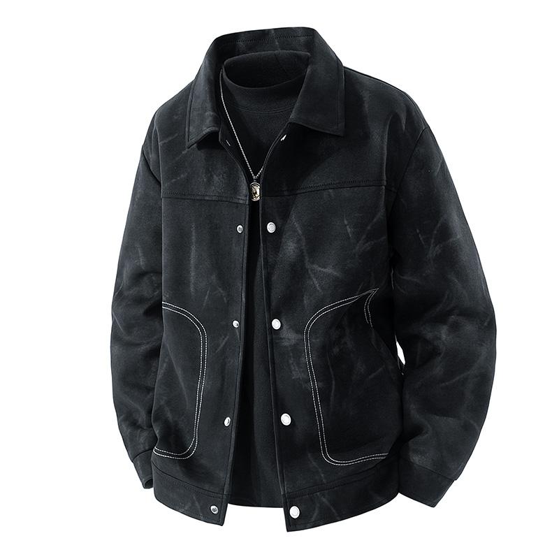 Men s Business Jacket, Casual Versatile Stand Up Collar Jacket, Executive Jacket L чёрный