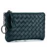 New leather short change bag, women's sheepskin woven small and ultra-thin small wallet, men's money bag storage bag, high-end sense