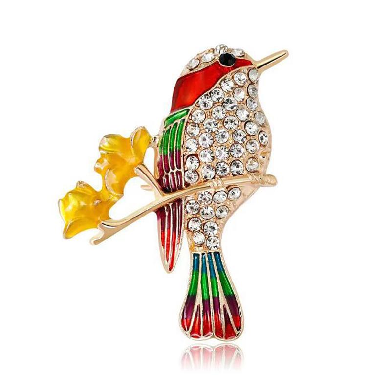 Fashion Temperament Colorful Birds Enamel Brooches Creative Cute Corsage For Women Girls Delicate Clothing Accessories Gifts