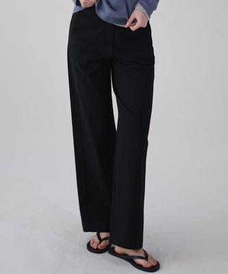 Keullaepeu Straight Cut Cotton Pants_Black