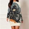 Womens Plus Size Long Sleeve Slim Bodycon Midi Dress Soft Classy Casual Party Evening Attire