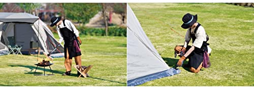 Captain Stag (CAPTAIN STAG) Camping/DIY Apron, X-Shaped, One Size Fits All, Work Apron, Flame-Retardant Fabric, Black, FIRE PROOF UP-2695, Body Width
