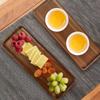 Solid Wood Round Dessert Plate Japanese-style Wooden Coffee Wooden Tray Snack Dried Fruit Plate Oval Tea Tray Kitchen Supplies