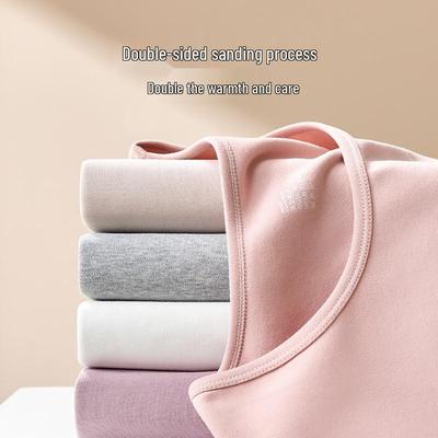 Women's Thickened Pure Cotton Antibacterial Round Neck Slim Fit Warm Base Layer Top