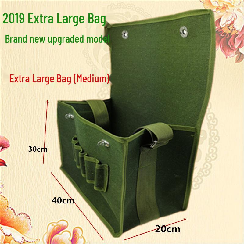 Extra Large Wear-Resistant Canvas Electrician Tool Bag with Shoulder Strap - Multifunctional Repair Bag