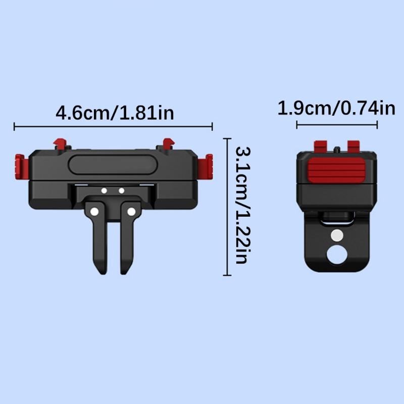 Magnetic Quick Detach Base For Sports Camera 360 Horizontal Rotation Mount Adapter Aluminum Alloy Compactly