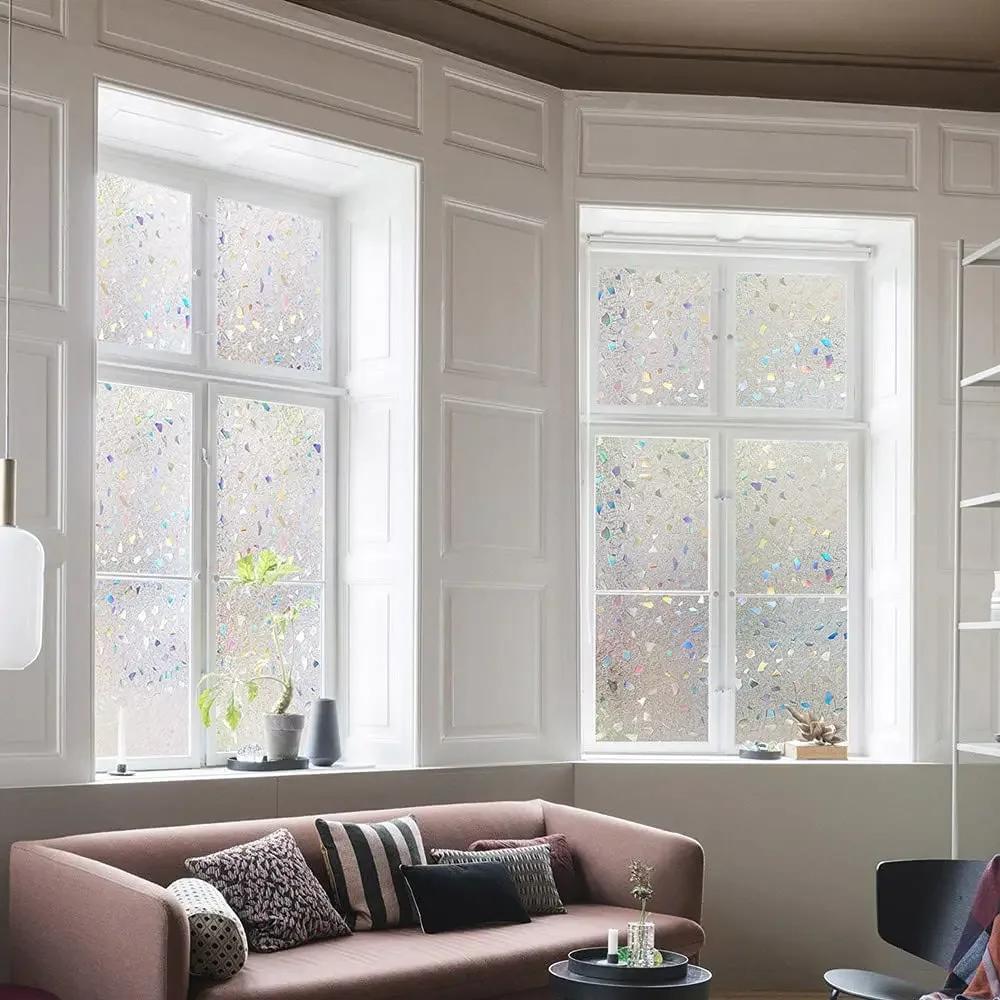 3D Vinyl Cling Window Film, Static Cling Decals, Static Cling, Stained Glass, Frosted, Decorative, Home