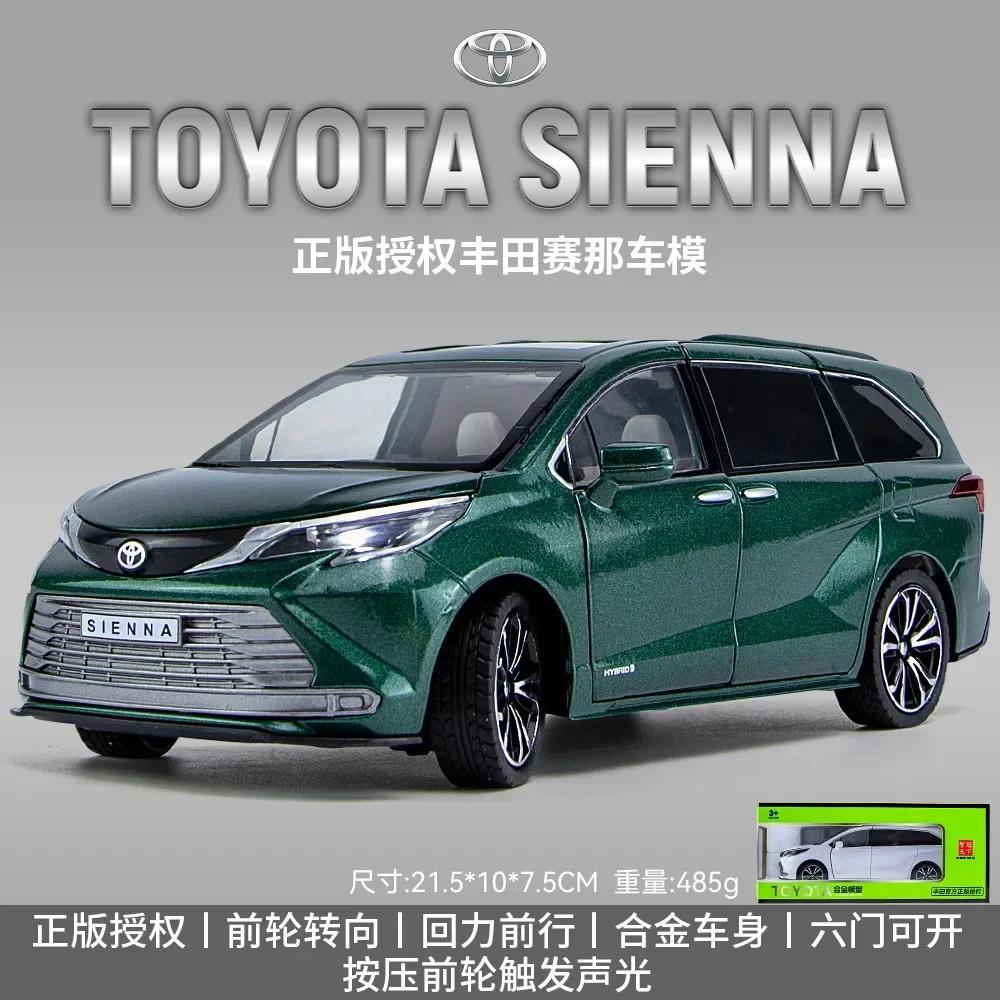 lqbn4 1:24 Toyota Sienna MPV Van Alloy Diecasts & Toy Vehicles Metal Toy Car Model Sound And Light Collection Kids Toy H4