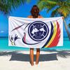 1 unidad Toalla de Playa con Logo de Águila del Club América - Azul Vibrante, Rojo, Amarillo y Blanco Mezcla de Poliéster, Diseño Rectangular Moderno