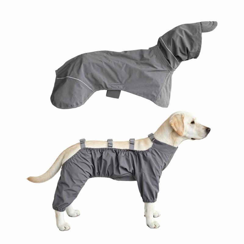 Waterproof Dog Raincoat Set Breathable Detachable 2-Piece Rainwear Small To Large Dogs Outdoor Walk In Wet Weather