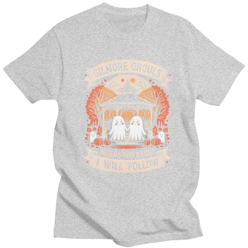 Gilmore Ghouls Where You Haunt I Will Follow T Shirt Unisex Short Sleeves Halloween Tee Shirt Loose Fit Pure Cotton Tee Tops