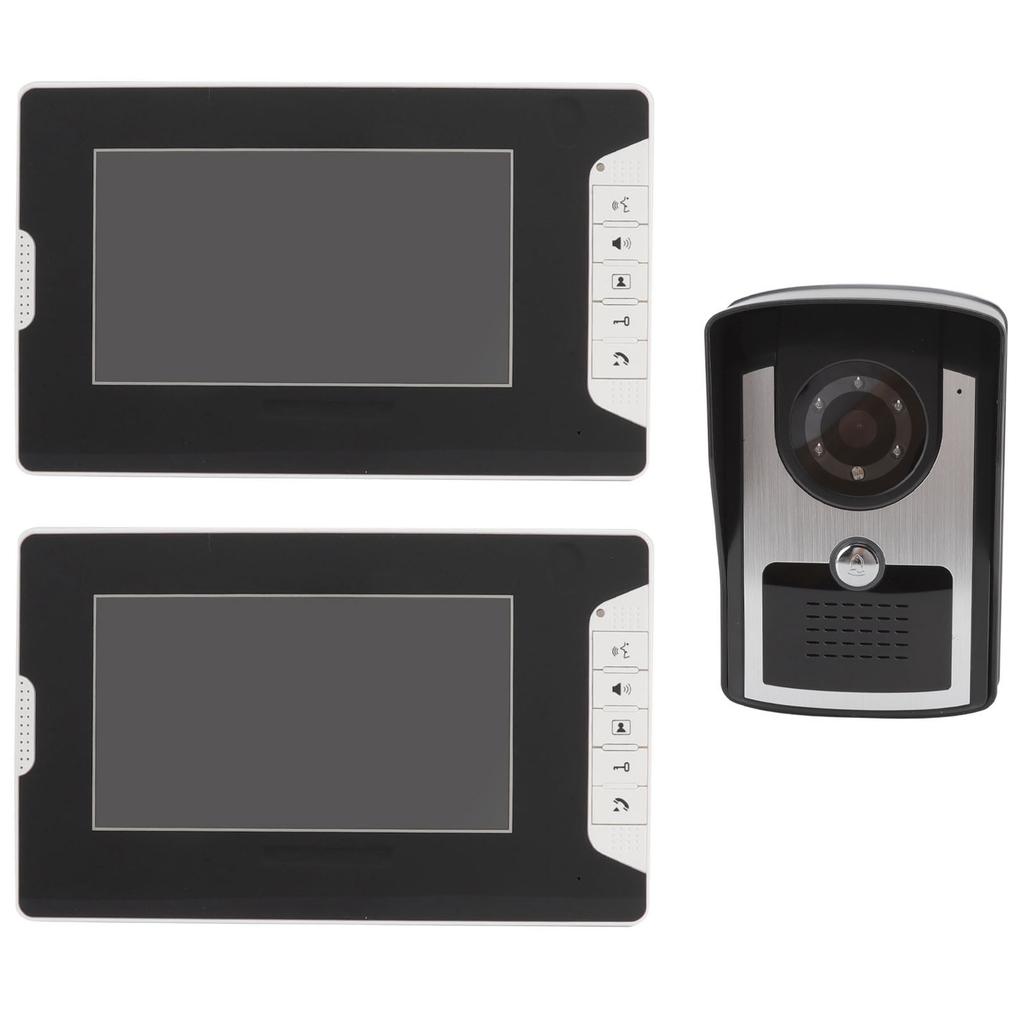 Video Intercom Doorbell Smart Dual Monitor Electronic Doorbell 16 Bells Night Vision Infrared