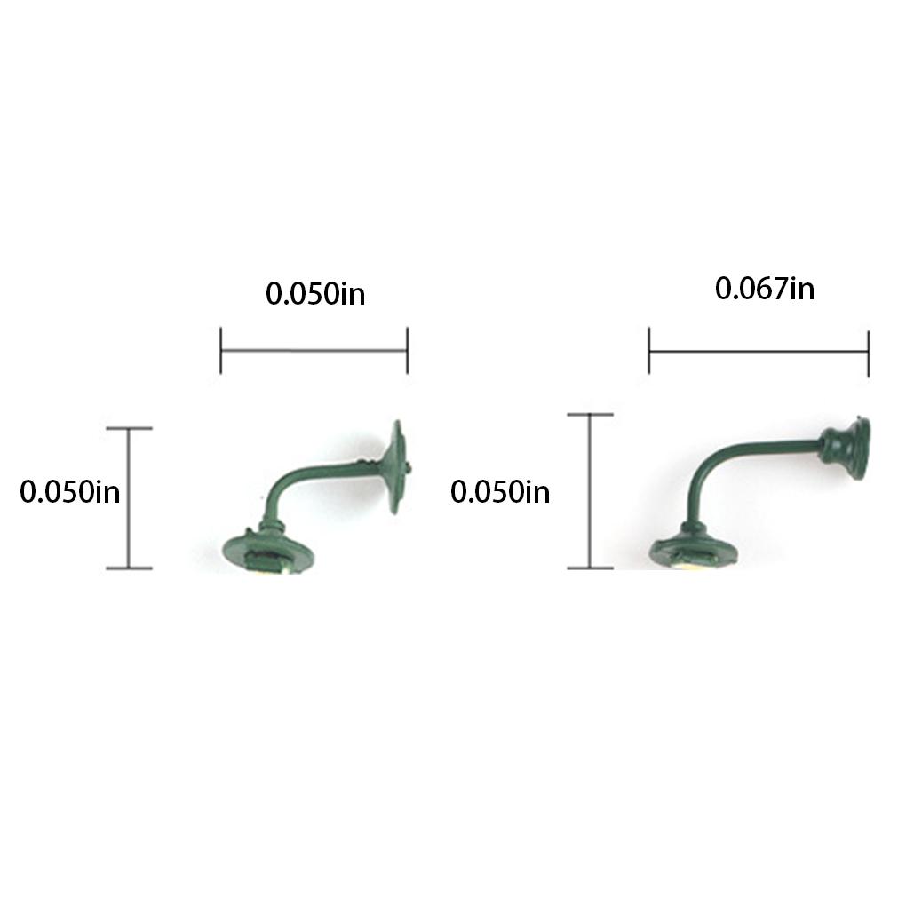 Wall Lights Sand Table Scaled Model LED Metal Lamppost Layout Landscape DIY Miniature Accessories Hanging Lamps Pathway