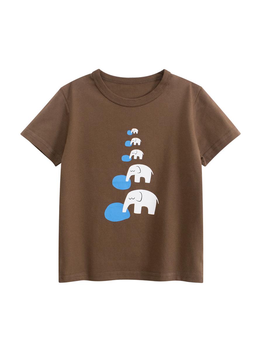 27kids Summer 2025 Korean Style Boys Cartoon T-shirt 90 cm