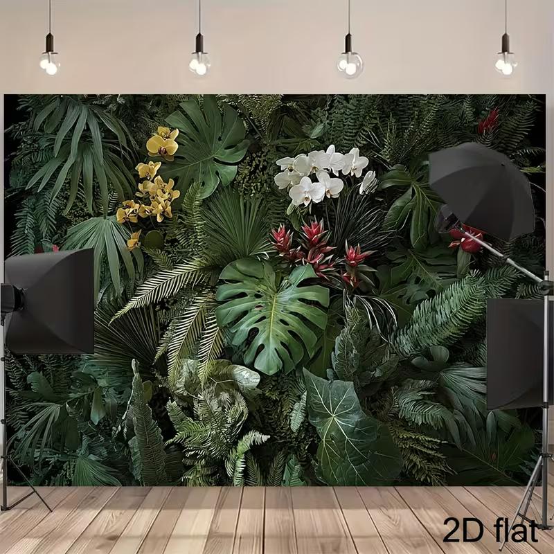 

2D Creepy Ghost Mirror Photography Backdrop, Ornate Black Mirror with Foggy Haunted Corridor Background 47.2x31.5inch/120*80cm