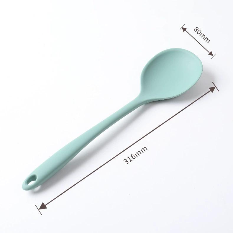 1pc Silicone Spatula, Food Grade Non Stick Cookware Safe, High Heat Resistant, Durable Kitchen Cooking Stirring Spoons