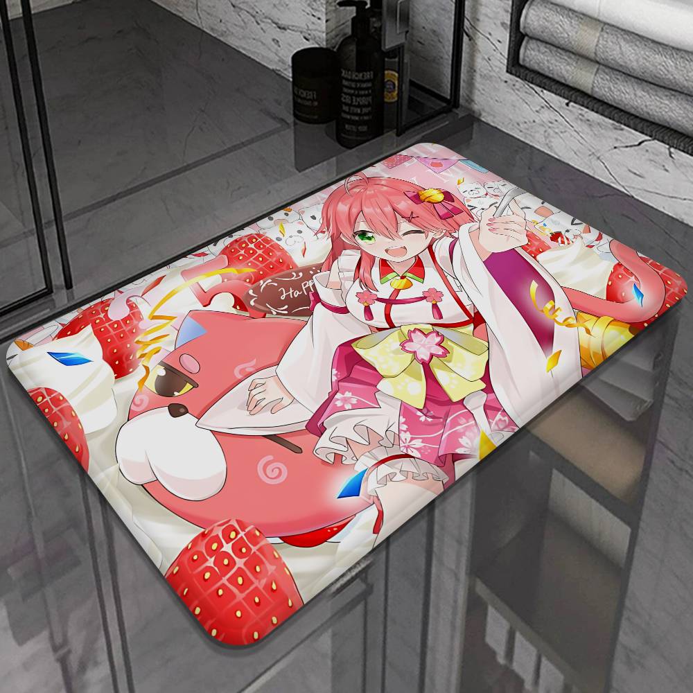 Popular Virtual S-Sakura M-Miko Floor Mat Retro Multiple Choice Living Room Kitchen Rug Non-Slip Modern Home Decor