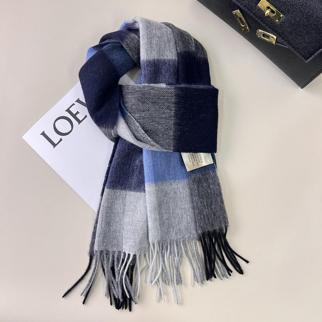 British Classic 111 Pure Plaid Scarf Female Winter Korean Student Versatile Warm Cashmere Couple Scarf