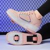 Children Shoes Two Wheel Kids Roller Skates For Boys Detachable Shoes With Wheels Outdoor Sport Sneakers For Kids Girls Gifts