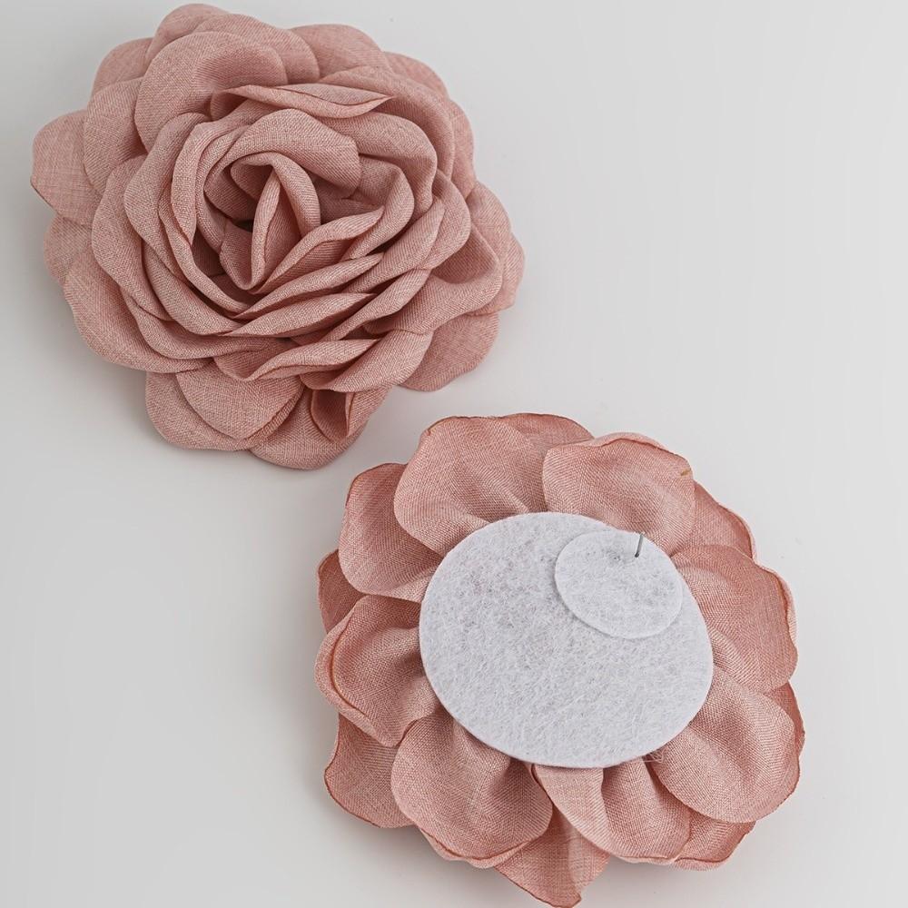 1 Pair Elegant Statement Pierced Earrings Large Big Rose Flower Earrings  Women Jewelry