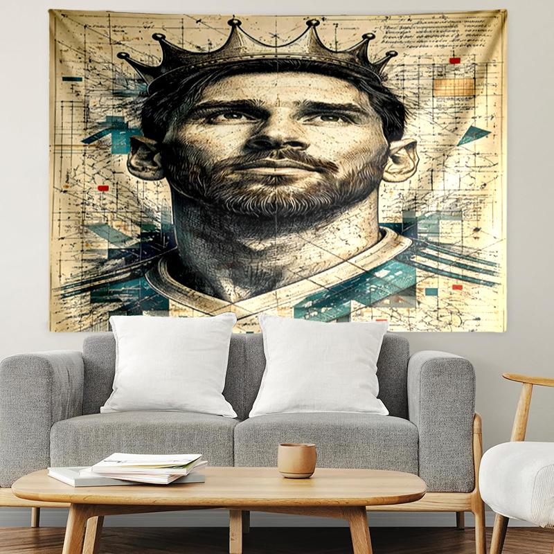 Football Player Print Tapestry, Lightweight Wall Hanging, for Bedroom, Dorm, Living Room, Home Art Decor - Birthday Christmas Gift for Friends