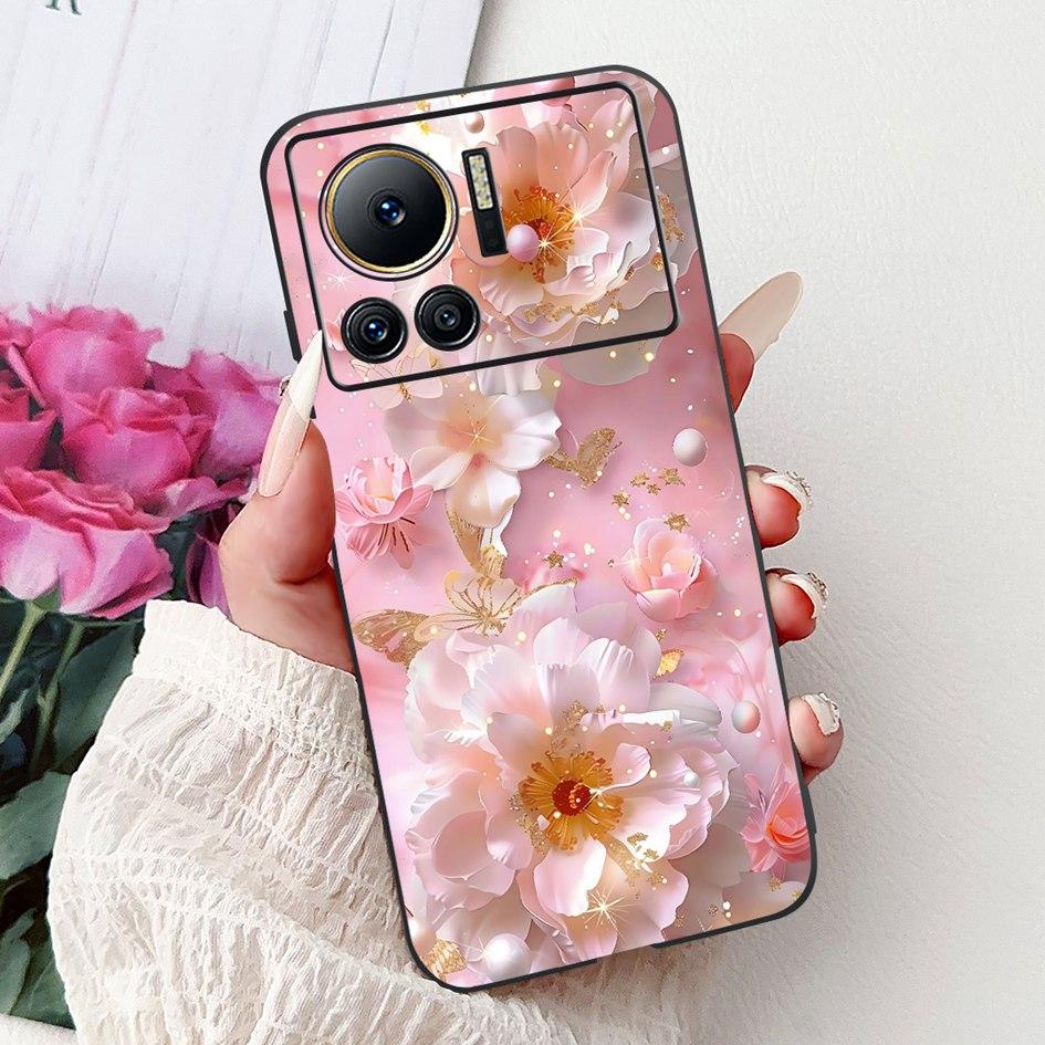 Für Infinix Note 12 VIP Hülle X672 Cover Neue Stilvolle Blume Schmetterling Weiche Silikon Handyhülle Für Infinix Note 12i X6819 Bumper