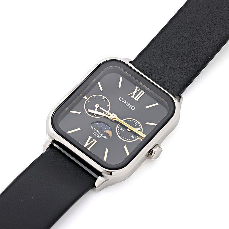 Used [New] [1 year warranty] Casio watch men s CASIO STANDARD Moon phase black MTP-M305L-1A2 CASIO