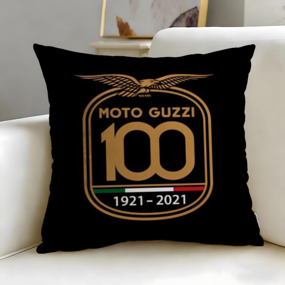 classic motorcycle brand Moto Guzzi Cushion Cover Soft  EasyWash Pillow Case  Versatile for Couch Bed Travel and Office
