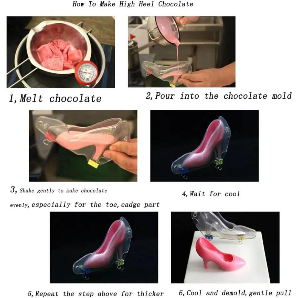 3D High Heel Shoe Silicone Mold For Fondant Chocolate Candy Jelly Sugar Art