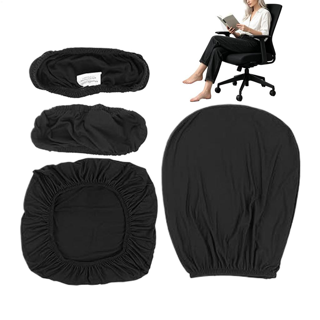 Office Chair Cover Washable Stretchable Slipcover Office Chair Seat Cover for Seat Back Armrest Work Home Study Game