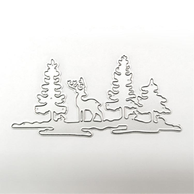 Elk Deer Forest Metal Cutting Die for DIY Christmas Card Making Party Decoration