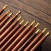 Brass Zodiac Sign Calligraphy Pen - Sandalwood Engraving 