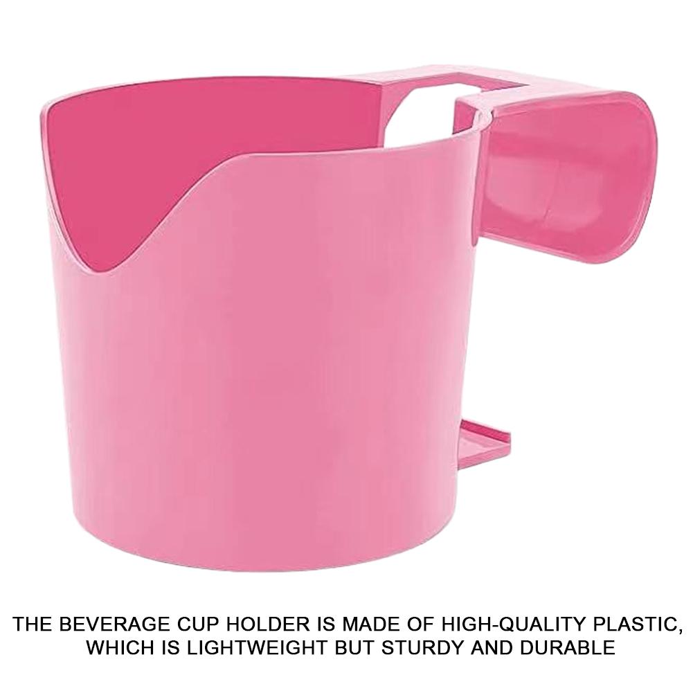 Pool Cup Holder No Punching Pool Storage Rack Reusable Holder for Drinks (Pink)
