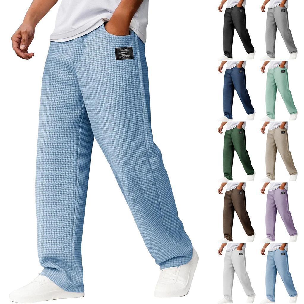 Men's Solid Color Loose Sweatpants Men's Casual Fashion Sweatpants