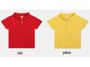 2025 Kids' Elastic Cotton Polo T-Shirts: Summer Short-Sleeve Solid Colors for Boys & Girls, Small & Medium Sizes.