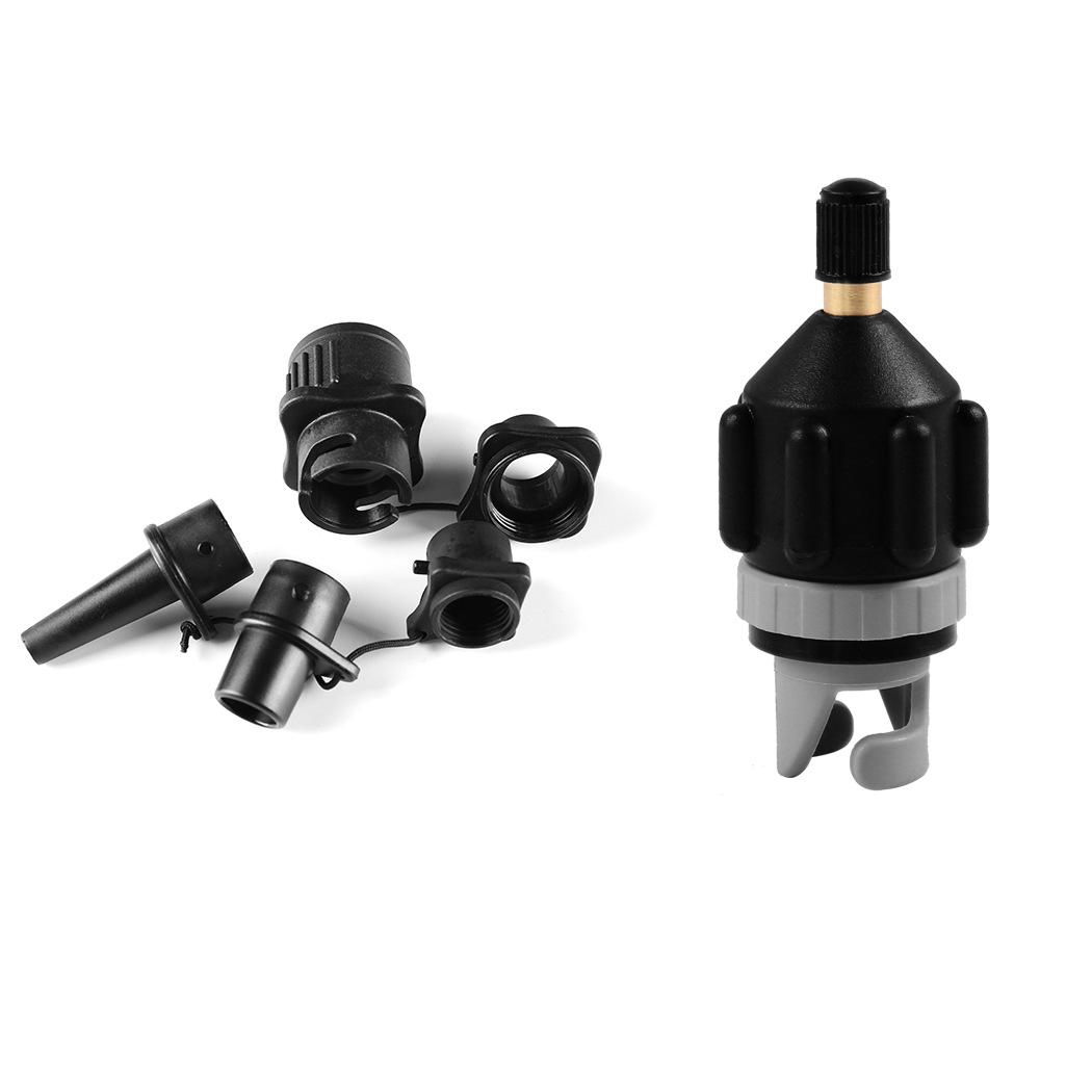 SUP Paddleboard Air Valve Multi-function Inflation Adapter Set Black Set (79g)