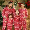 Conjunto de Pijama Europeu de Natal para Família Combinando 2022 - Manga Longa Gola Redonda