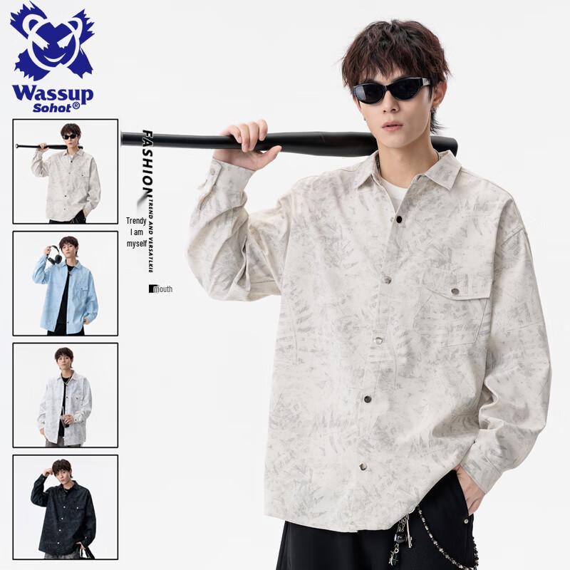 Wassup Sohot Men s Casual Shirt Jacket XL