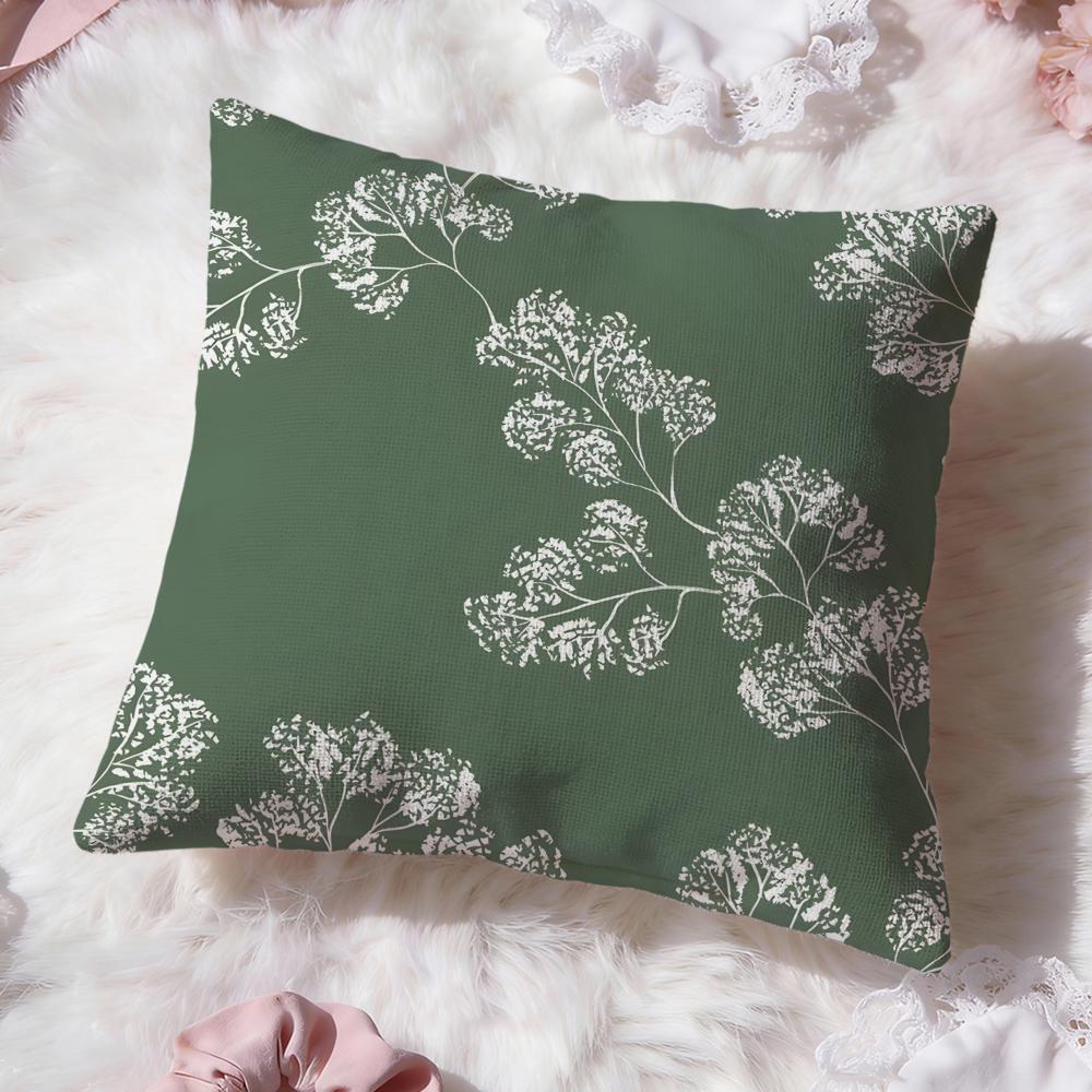 Floral Texture Cushion Cover Premium Comfort Reversible Pillow Cove Two In One Design for Any Room  Car Interior