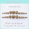 Wearable J-095 Champagne Diamond Toe Nail Stickers Glitter Foot Nail Art Flashing Toe Nail Patch