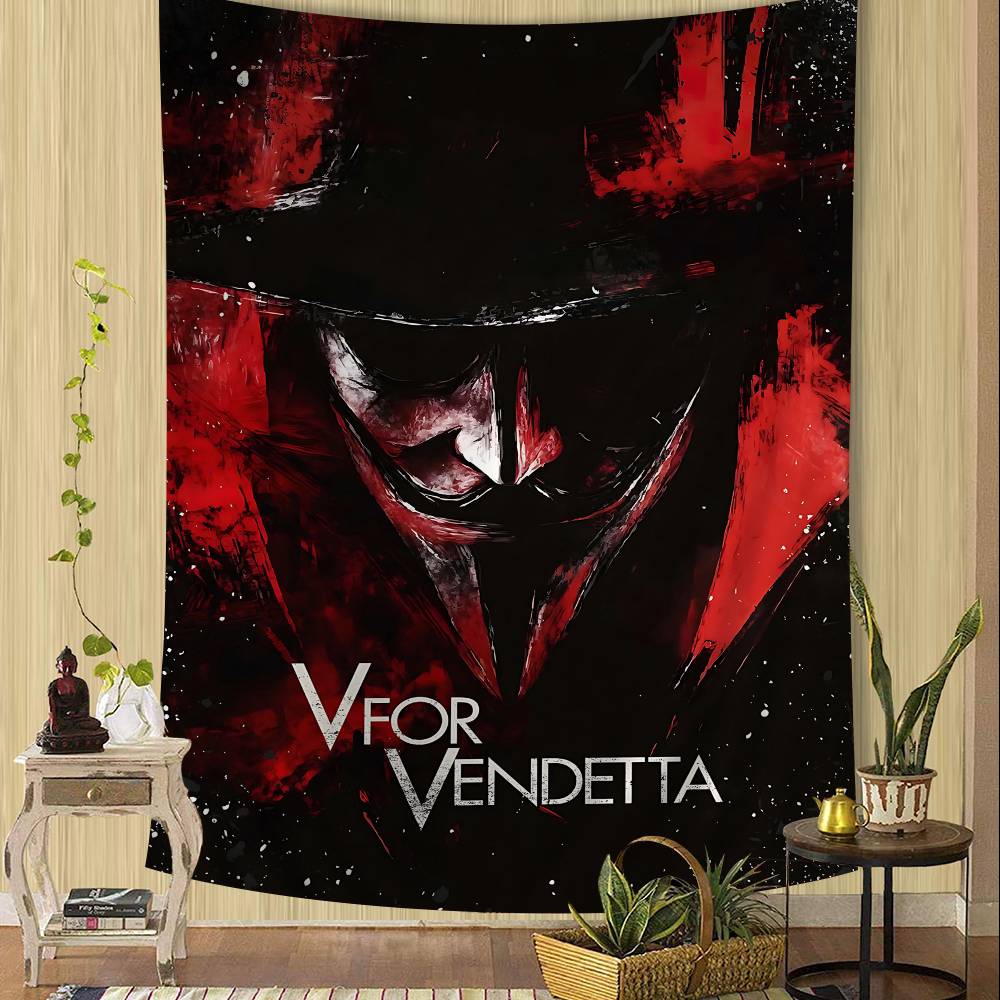 Horror Movie V For V-VendettaS Classic Anime Tapestry Hanging Tarot Hippie Wall Rugs Dorm Home Decor