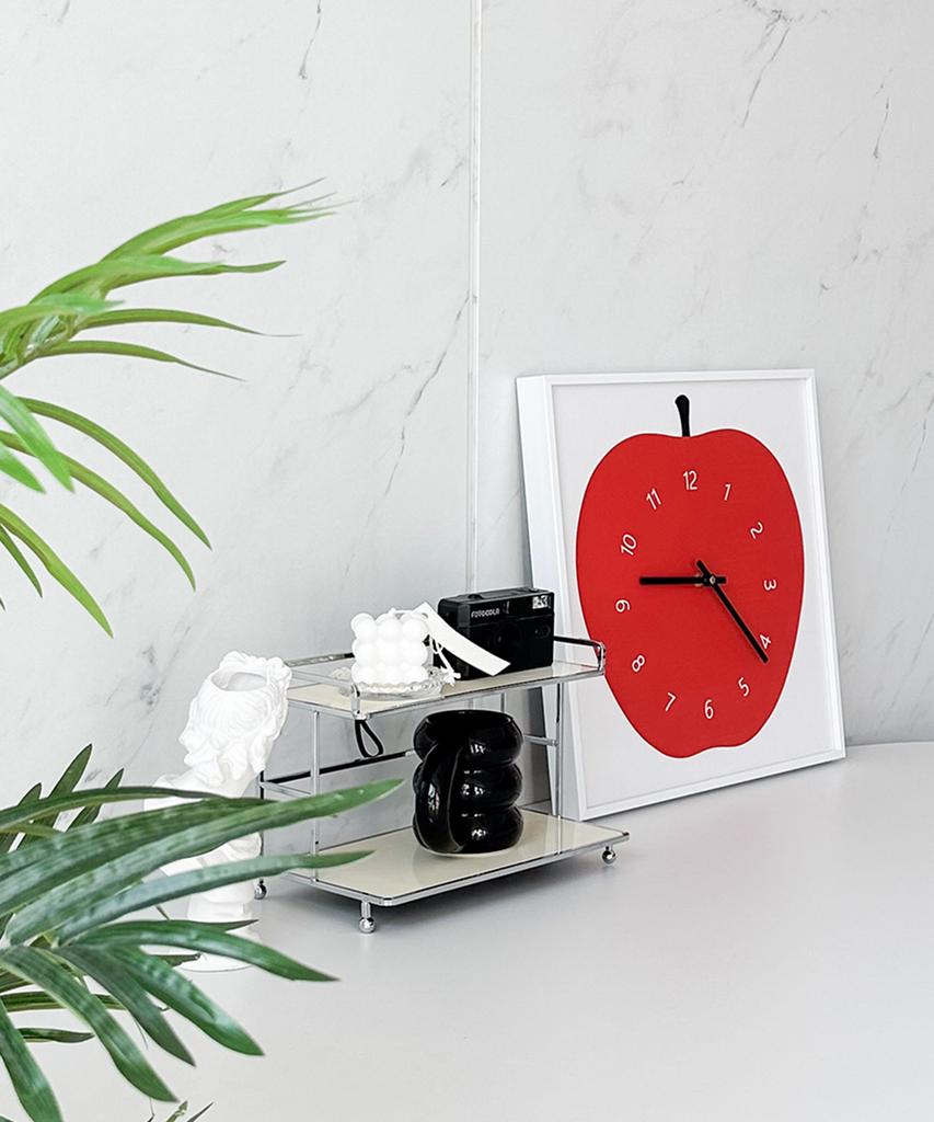 Lyubeullyusyab Apfel Stille Schönes Design Luxus Innenwanduhr