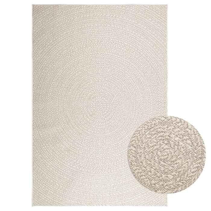 VidaXL ZIZUR Cream Rug 160x230 Cm Jute Look Indoor Outdoor, Outdoor Rug, Floor Rug, Indoor Rug, 4010379