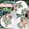 2 Pieces Wedding Arch Flowers, Welcome Signs Decorations, Faux Green Leaves, Backdrop Decoration for