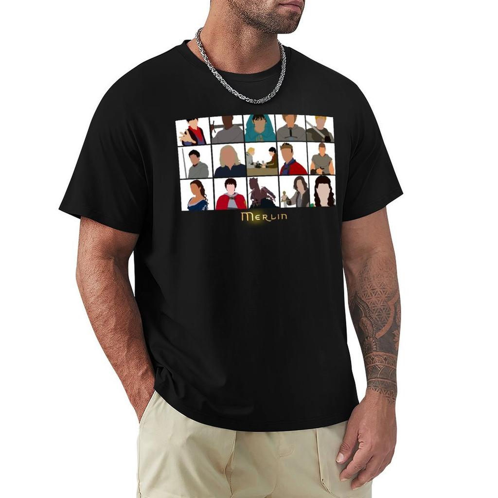Characters Of Merlin TShirt plus sizes oversized graphic tee clothing for men